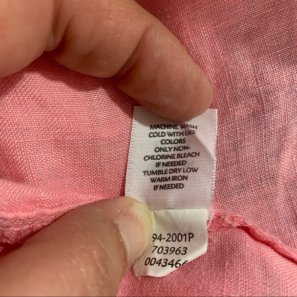 J. Jill Long Sleeve Button Down Linen Top - Picture 6 of 6